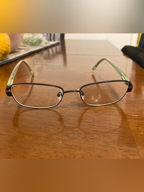 Coach Eyeglass Temple in Black and Green Accent Style Tonie
